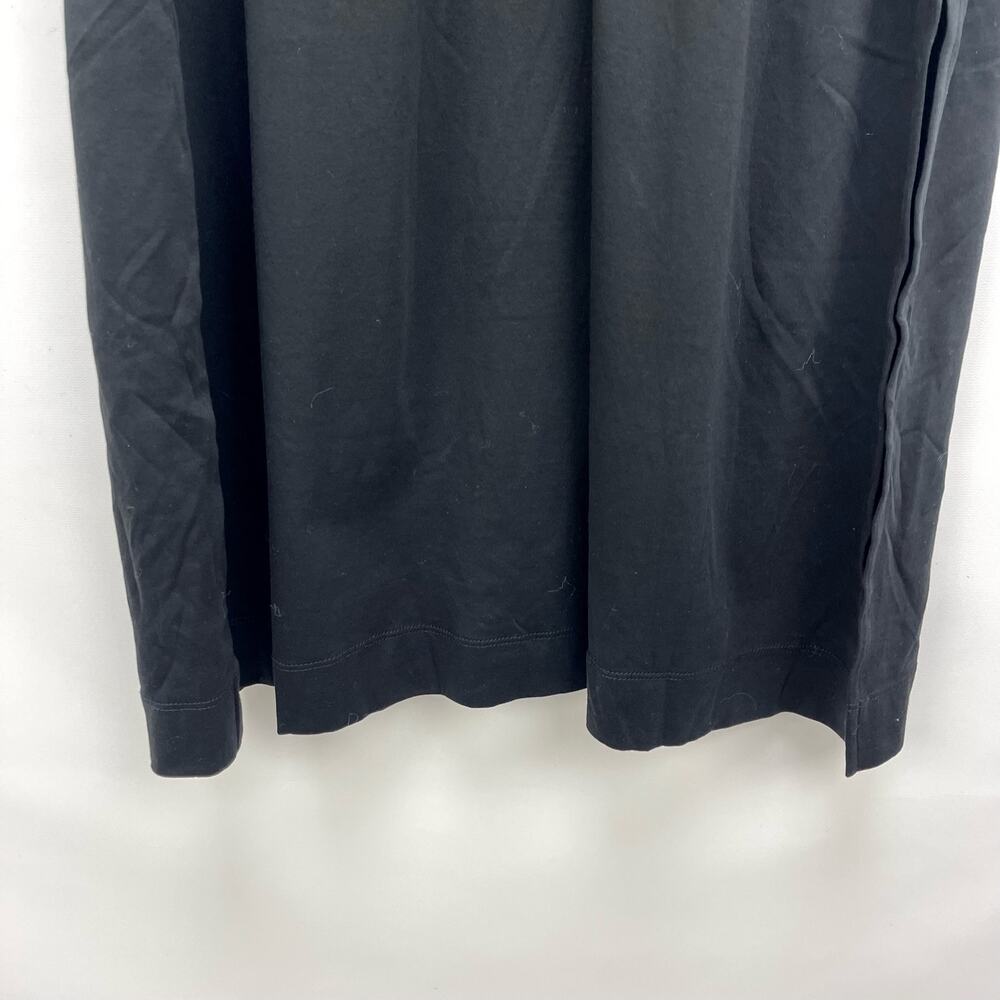 Everlane Womens The Luxe Cotton Tee Dress XXS Black Short Sleeve Tie Front NWT - Picture 6 of 10